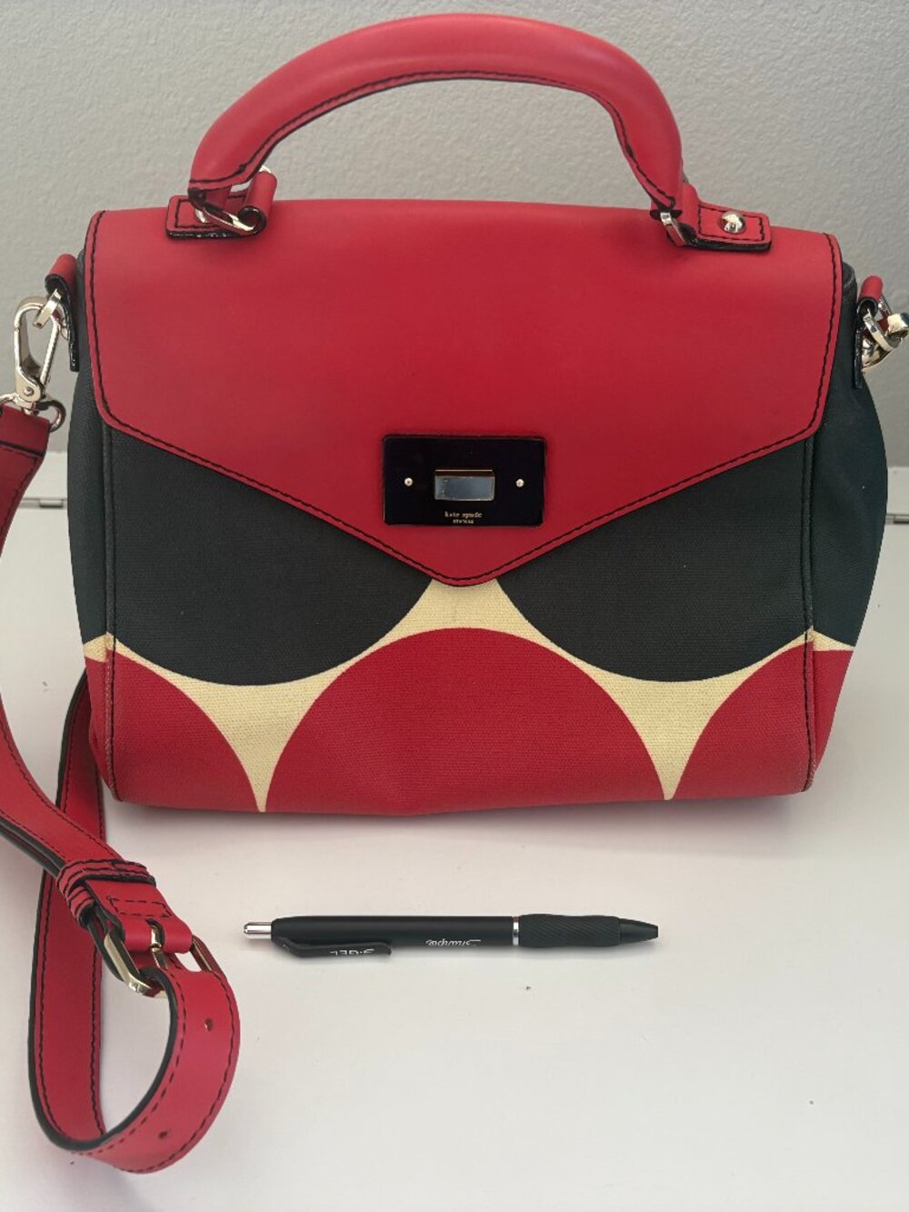 kate spade Colorblock Geometric Envelope Satchel Crossbody